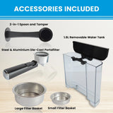 Pronti 1.6L Automatic Coffee Espresso Machine Steam Frother Cappuccino Maker