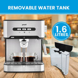 Pronti 1.6L Automatic Coffee Espresso Machine Steam Frother Cappuccino Maker
