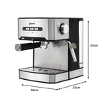 Pronti 1.6L Automatic Coffee Espresso Machine Steam Frother Cappuccino Maker