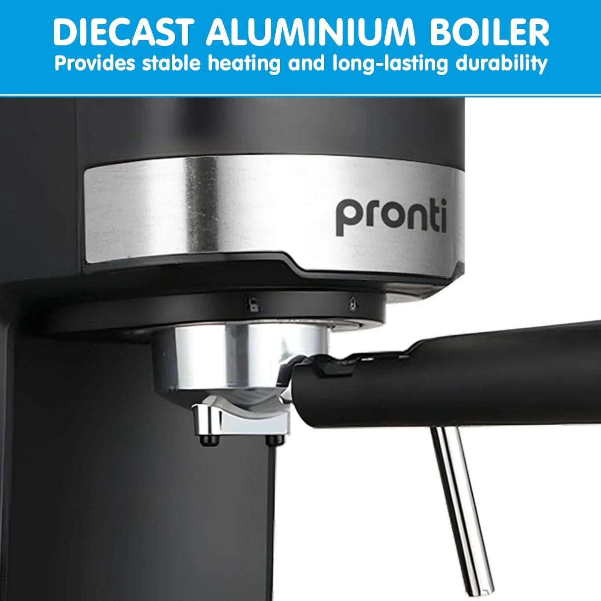 Pronti 20 Bar Espresso Machine with Milk Frother & 1.25L Tank