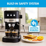 Pronti 20 Bar Espresso Machine with Milk Frother & 1.25L Tank