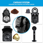 Pronti HomeMaid 3-in-1 Coffee Machine Nespresso Caffitaly Ground Coffee Compatible