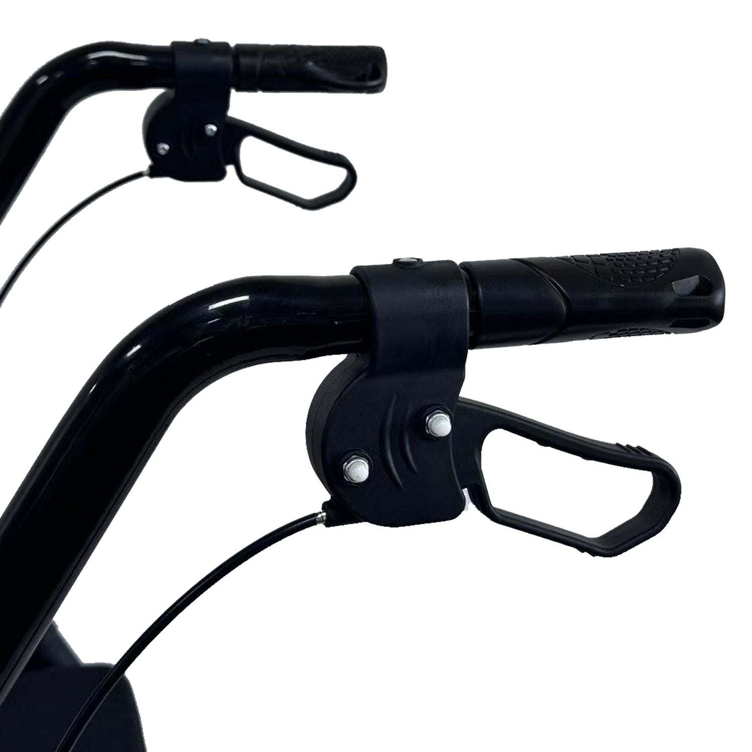 Rollator Walker Foldable Steel 136kg Capacity Black