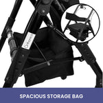 Rollator Walker Foldable Steel 136kg Capacity Black