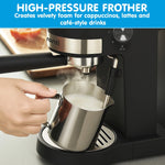 Pronti Breakfast Set - Rose Gold Kettle, Toaster & 1.2L Espresso Machine - Black