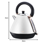Pronti Breakfast Set - Rose Gold Kettle, Toaster & 1.2L Espresso Machine - White