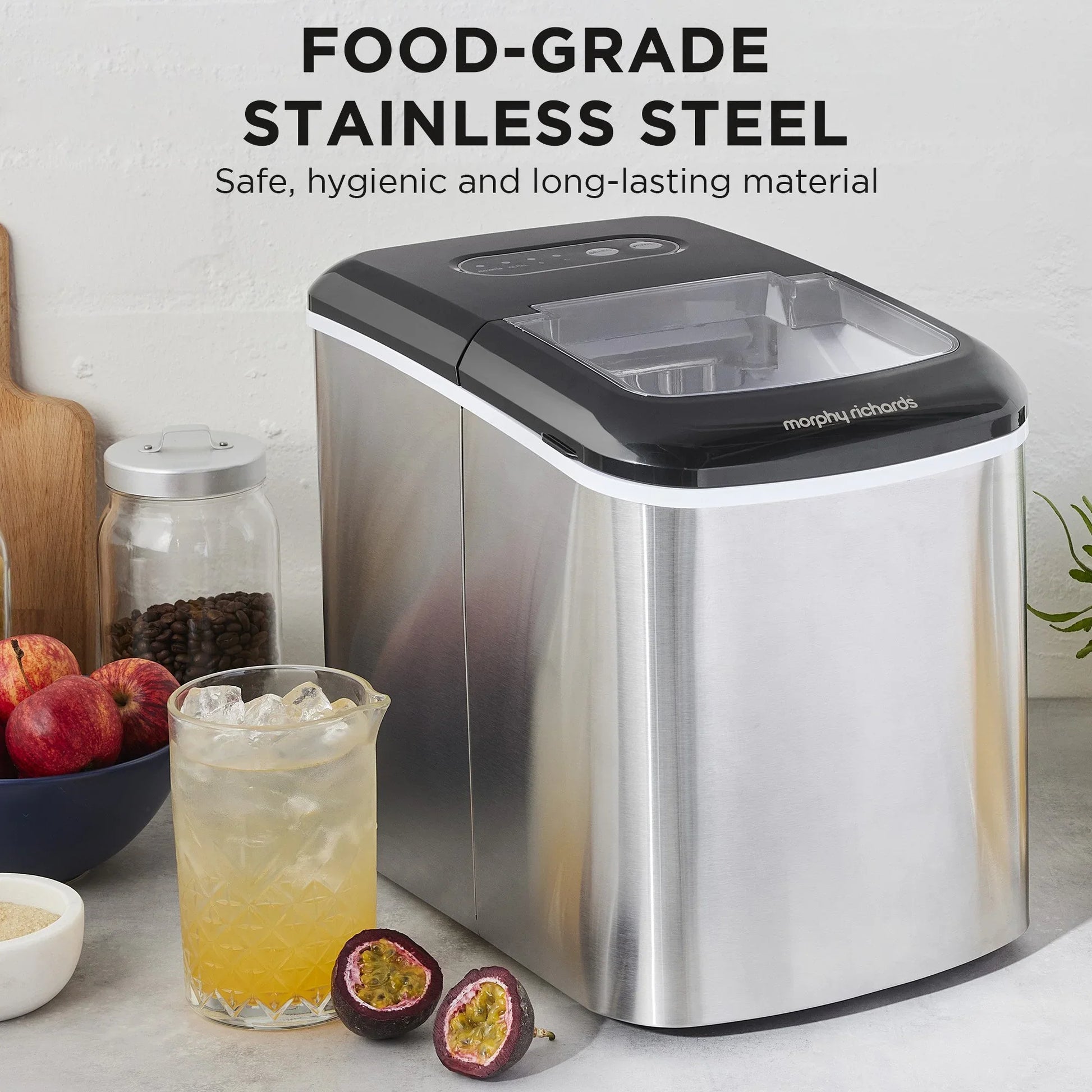 Morphy Richards 15kg Ice Maker in Stainless Steel - Flea Market