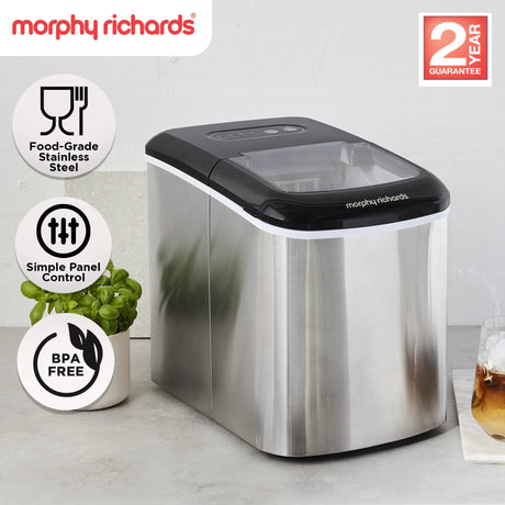 Morphy Richards 15kg Ice Maker in Stainless Steel - Flea Market