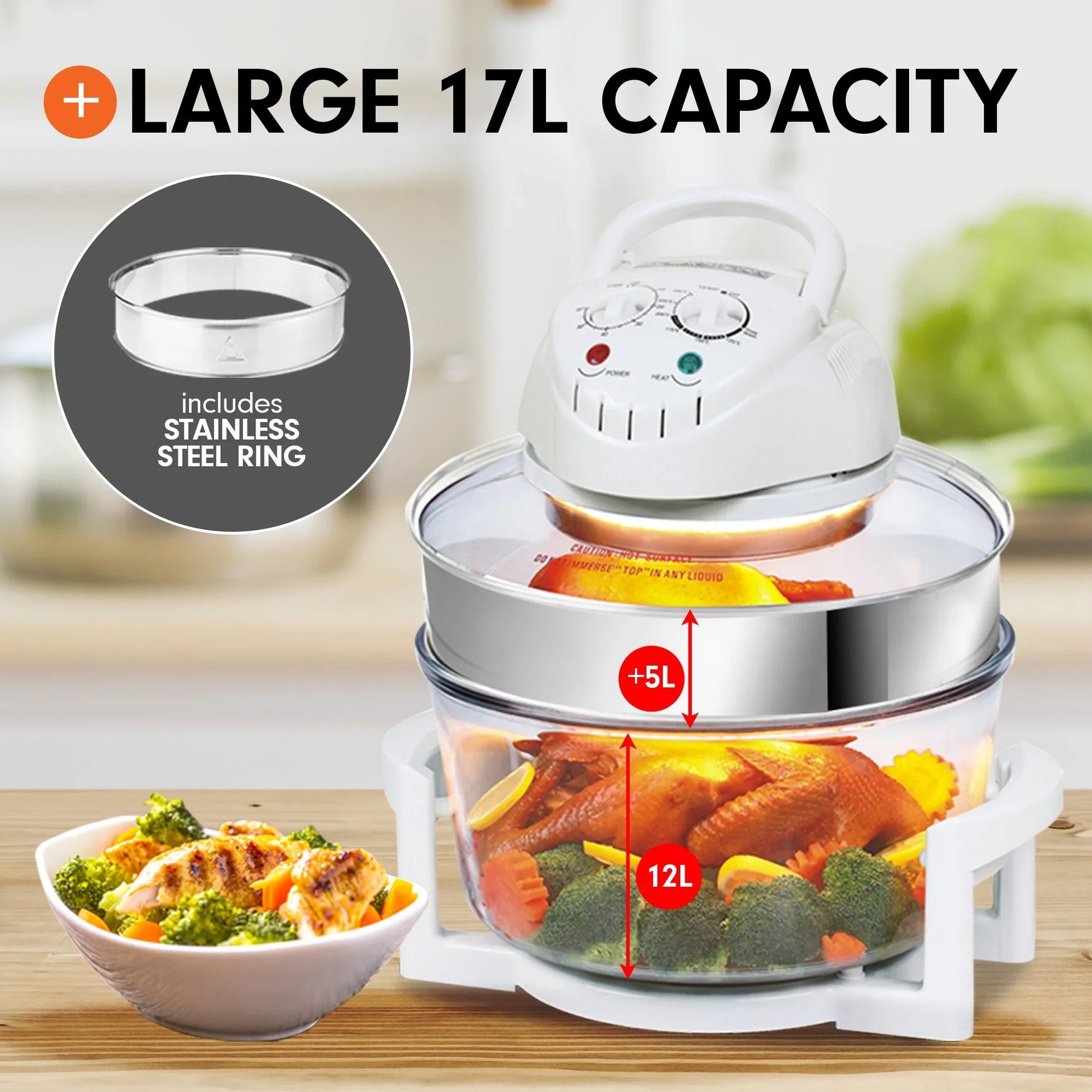 Pronti 17l Digital Turbo Convection Oven Electric Cooker Air Fryer 1400w Cook - Flea Market