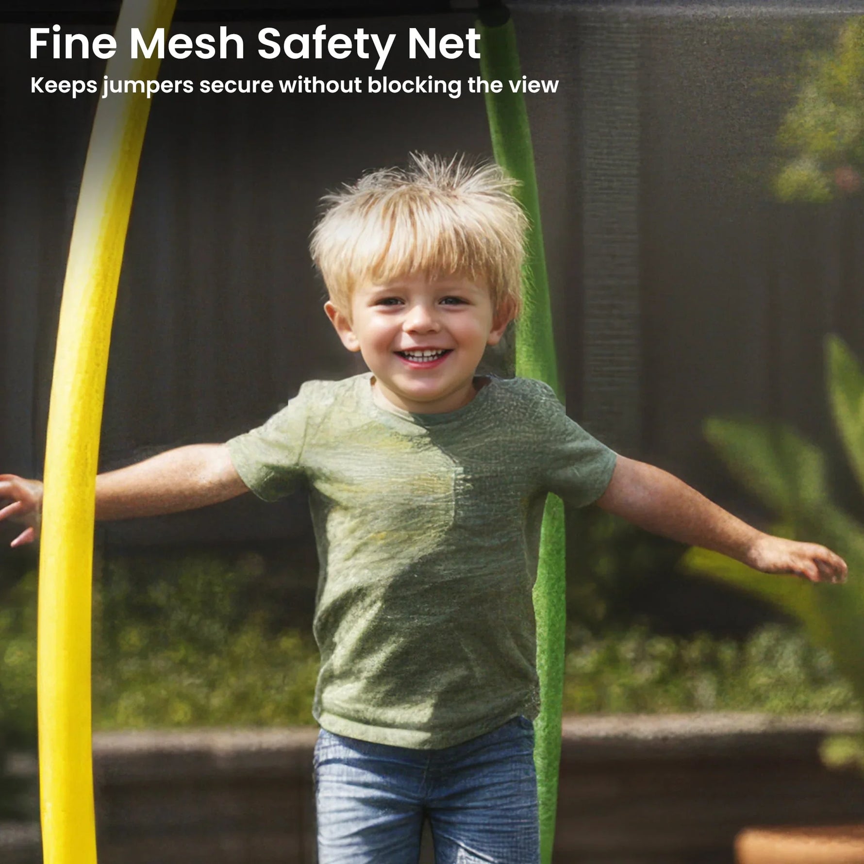 Kahuna 10x15ft Oval Trampoline Rainbow Safety Net Ladder Outdoor