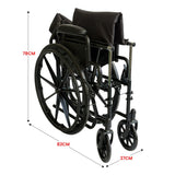 Steel Wheelchair 24 Inch Foldable