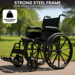 Steel Wheelchair 24 Inch Foldable