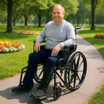 Steel Wheelchair 24 Inch Foldable