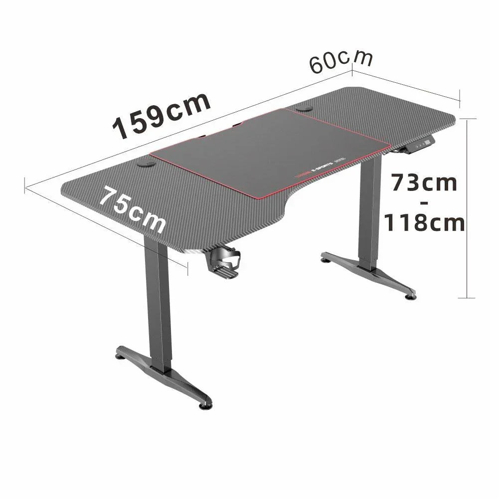 Gaming Standing Desk Home Office Lift Electric Height Adjustable Sit To Stand Motorized Standing Desk 1460 - Flea Market