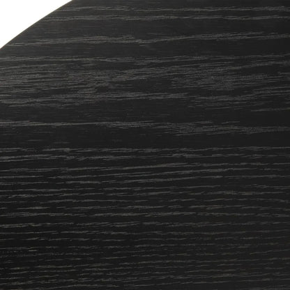Black wood grain textured table surface close-up