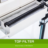 Aquarium Fish Tank 30L Curved Glass RGB LED Filter Pump 38x26x40cm