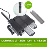 Aquarium Fish Tank 39L Starfire Glass 50x25x34cm Filter Pump LED