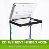 Aquarium Fish Tank 52L Curved Glass RGB LED Filter Pump 50x30x45cm