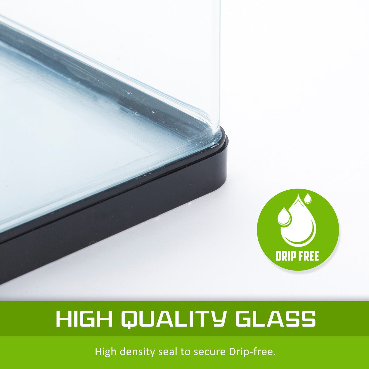 Aquarium Fish Tank 52L Curved Glass RGB LED Filter Pump 50x30x45cm