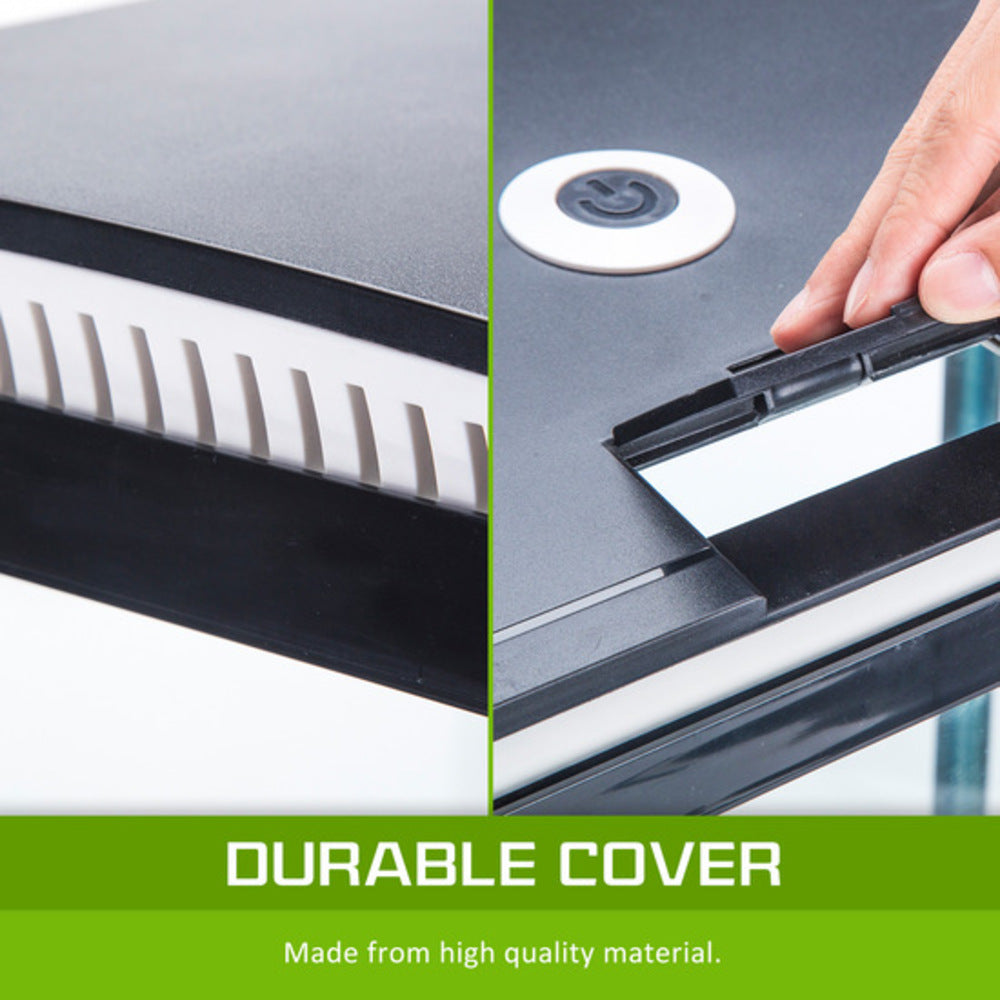 Aquarium Fish Tank 52L Curved Glass RGB LED Filter Pump 50x30x45cm