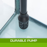 Aquarium Fish Tank 52L Curved Glass RGB LED Filter Pump 50x30x45cm