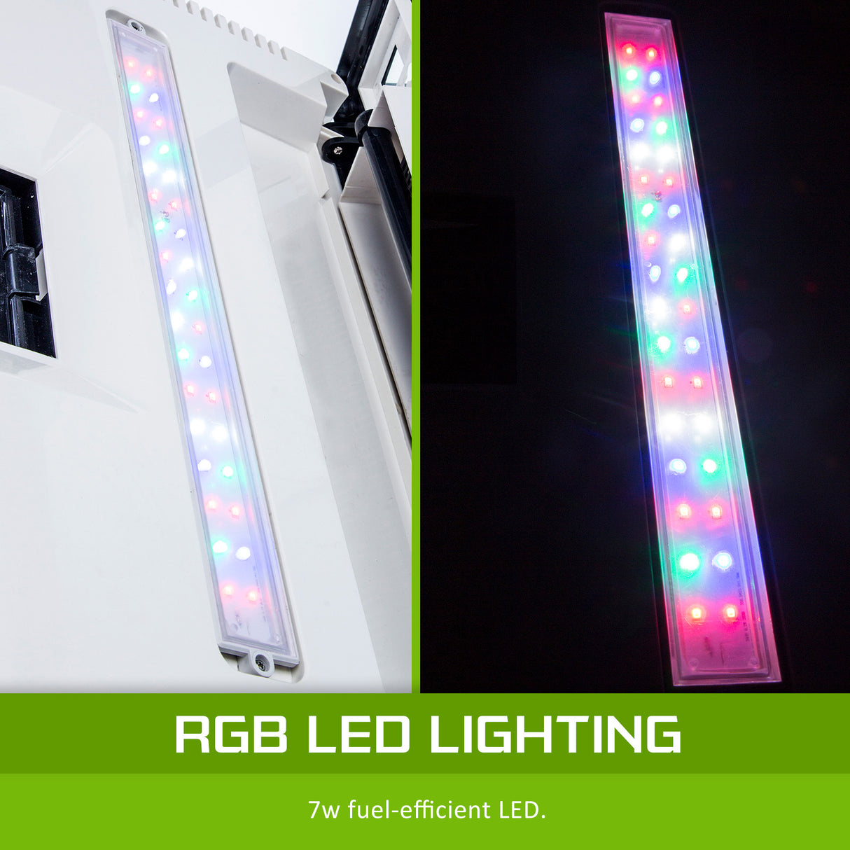 Aquarium Fish Tank 52L Curved Glass RGB LED Filter Pump 50x30x45cm