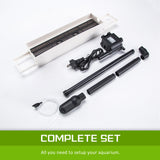 Aquarium Fish Tank 52L Curved Glass RGB LED Filter Pump 50x30x45cm