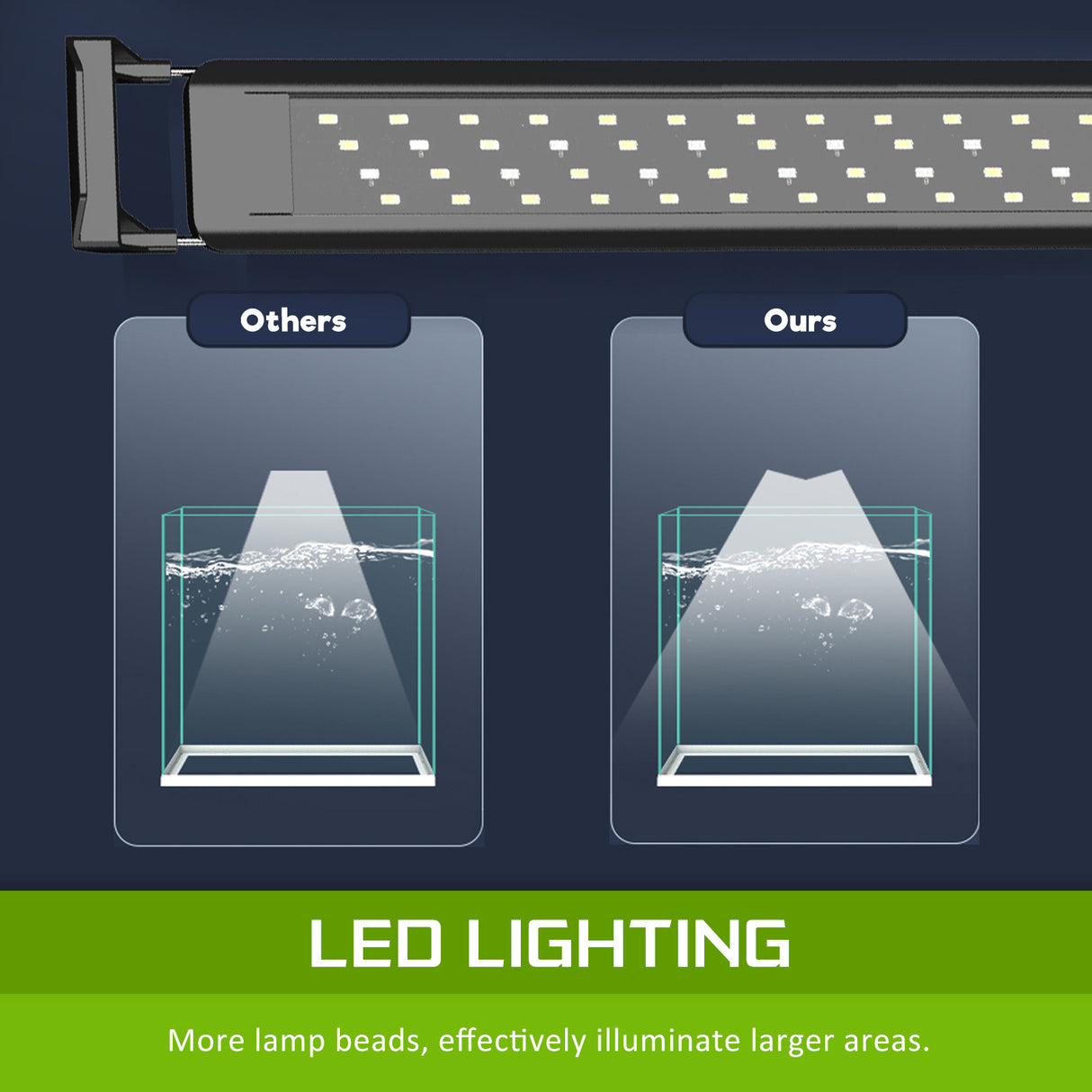 Aquarium Fish Tank 70L Starfire Glass 60x32x35cm Filter Pump LED