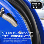 Industrial 15m Retractable Air Hose Reel Automotive Heavy-Duty
