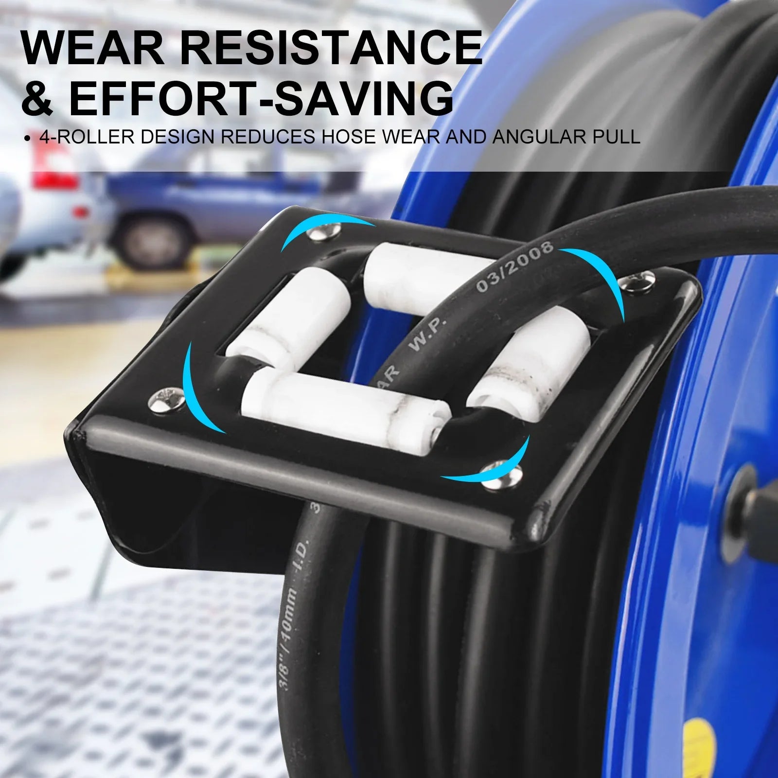 Industrial 15m Retractable Air Hose Reel Automotive Heavy-Duty