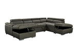 Plush Sleeper Modular Chaise Lounge - Charcoal - Flea Market