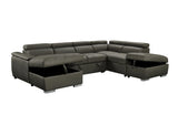 Plush Sleeper Modular Chaise Lounge - Charcoal - Flea Market