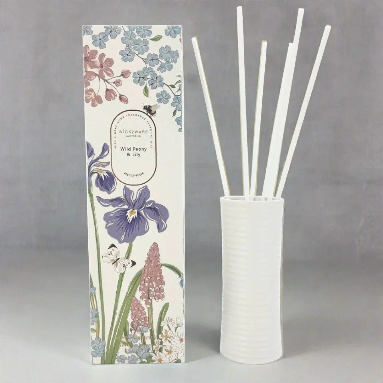 Wild Peony & Lily Oil Reed Diffuser - Home Fragrance Essential - Flea Market