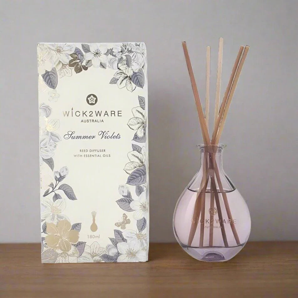 Summer Violets Reed Diffuser with Essential Oils - Flea Market