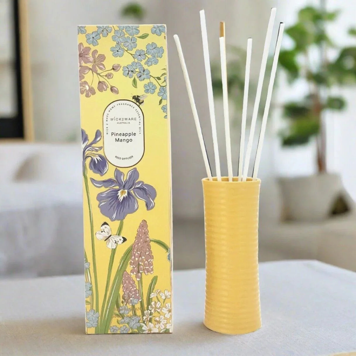 Pineapple Mango Oil Reed Diffuser - Home Fragrance Essential - Flea Market