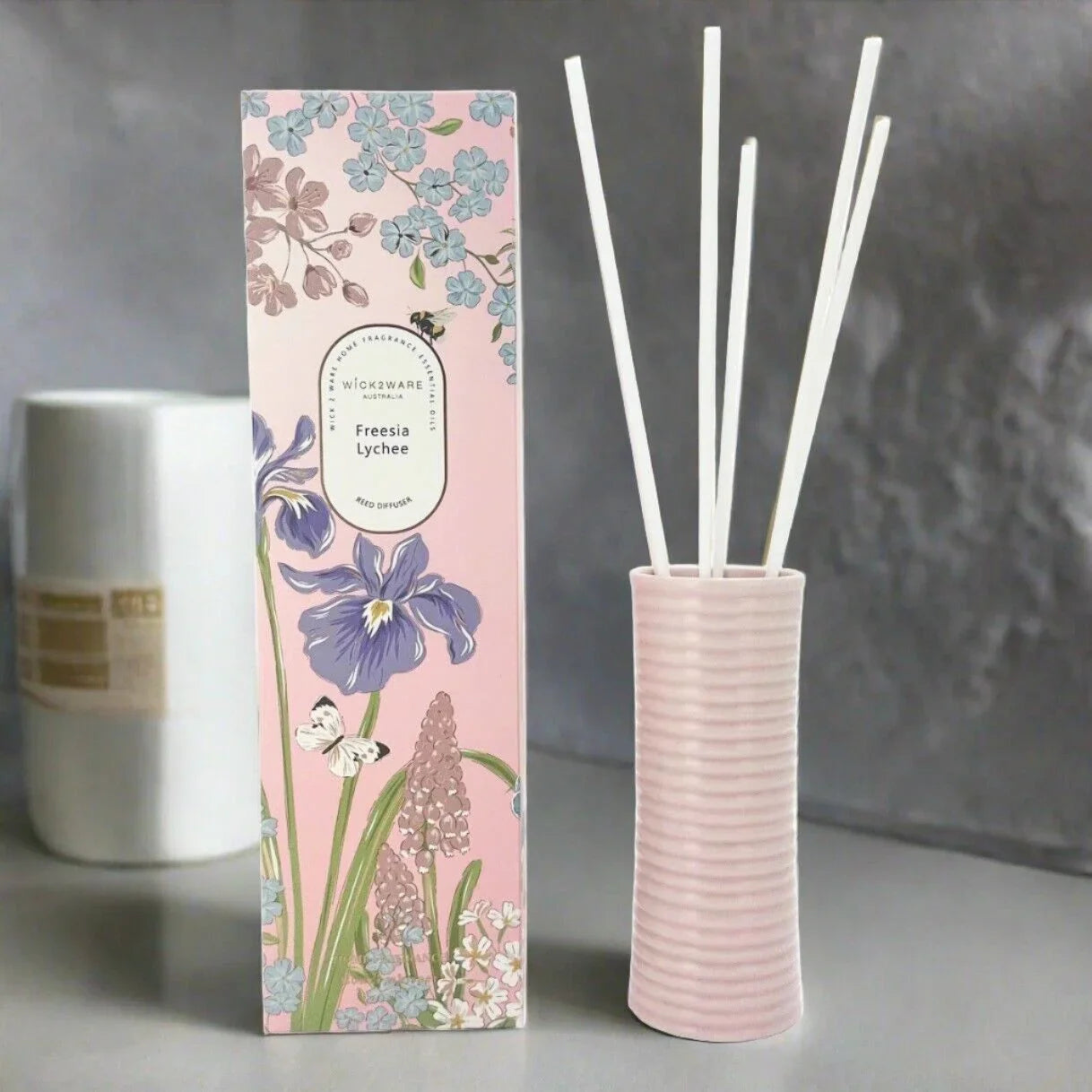 Freesia Lychee Oil Reed Diffuser - Luxurious Home Fragrance by Wick2ware - Flea Market
