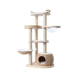 HONEYPOTCAT 141.5cm Cosy Woven Cat Perch - Multi-Level Tower