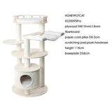 HONEYPOTCAT 128cm Enduring Comfort Sisal & Wood Cat Tree