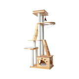HONEYPOTCAT 176cm Majestic Wood Cat Tree - Multi-Level Retreat