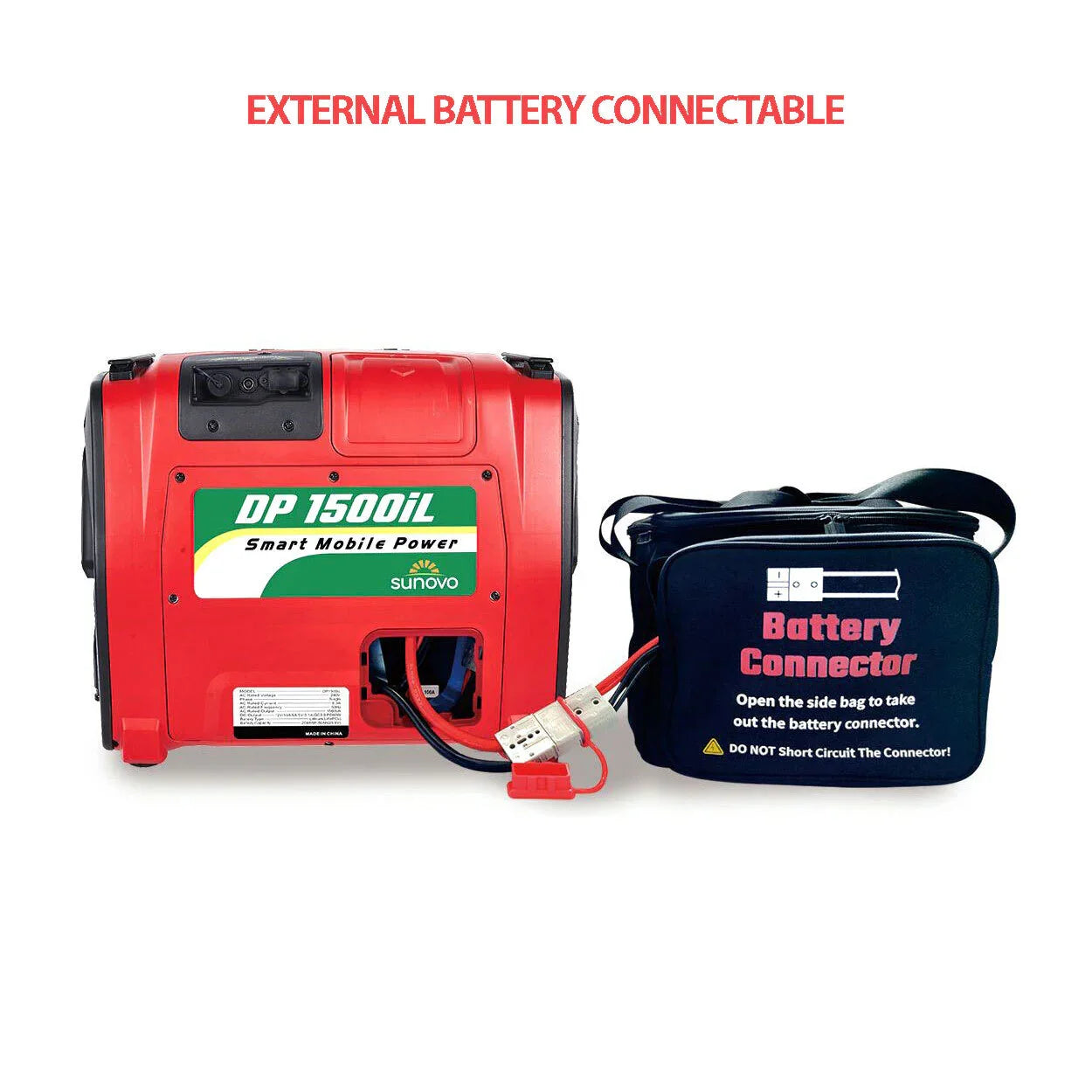 Sunovo 1500W Portable Power Station Solar Inverter Generator Battery Backup