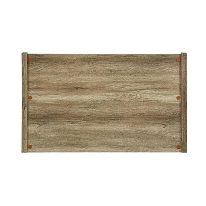 King Size Bed Frame Natural Wood like MDF in Oak Colour - Flea Market