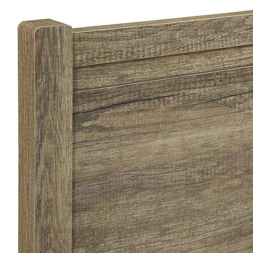 King Size Bed Frame Natural Wood like MDF in Oak Colour - Flea Market