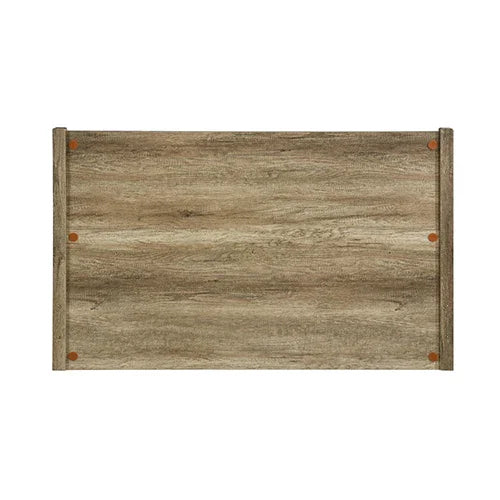 Queen Size Bed Frame Natural Wood like MDF in Oak Colour - Flea Market