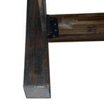 Bed Frame King Size in Solid Wood Veneered Acacia Bedroom Timber Slat in Chocolate - Flea Market