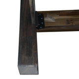 Bed Frame King Size in Solid Wood Veneered Acacia Bedroom Timber Slat in Chocolate - Flea Market