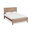Bed Frame Queen Size in Solid Wood Veneered Acacia Bedroom Timber Slat in Oak - Flea Market