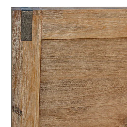 Bed Frame Queen Size in Solid Wood Veneered Acacia Bedroom Timber Slat in Oak - Flea Market