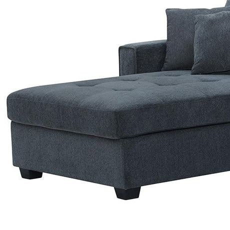 Corner Sofa Chaise Polyester Fabric Multilayer Two Pillows Individual Pocket Spring - Flea Market