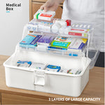 3-Layer Portable First Aid Kit - Large Emergency Medical Organizer