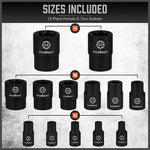 HORUSDY 66pc Torx Bit Socket Set Female External Impact Adapter